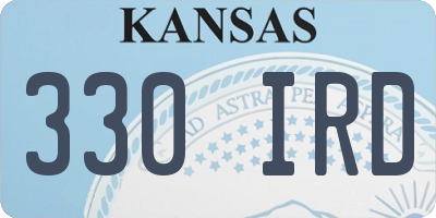 KS license plate 330IRD