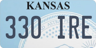KS license plate 330IRE