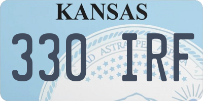 KS license plate 330IRF