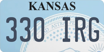 KS license plate 330IRG