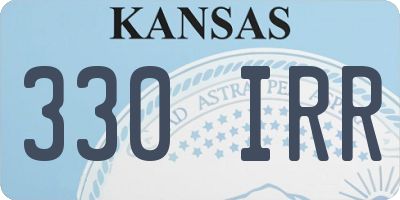KS license plate 330IRR