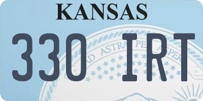 KS license plate 330IRT