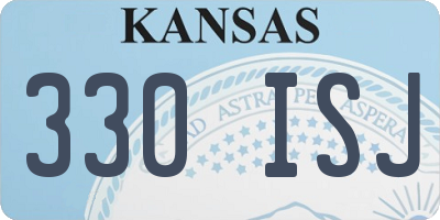 KS license plate 330ISJ