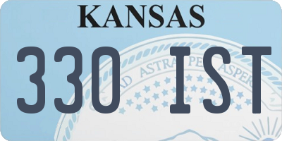 KS license plate 330IST