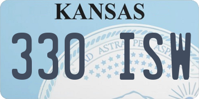 KS license plate 330ISW