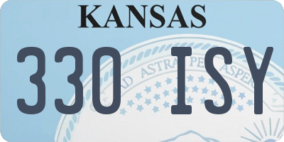 KS license plate 330ISY