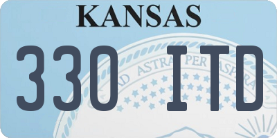 KS license plate 330ITD