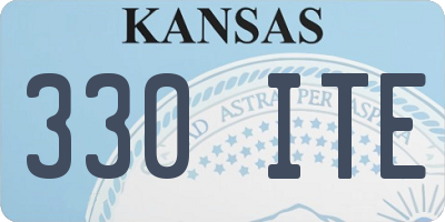 KS license plate 330ITE