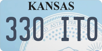 KS license plate 330ITO