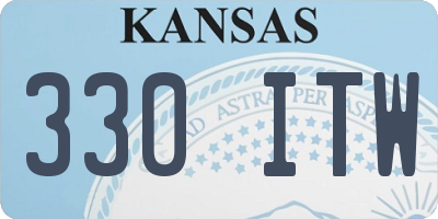 KS license plate 330ITW