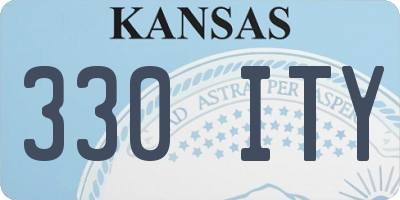 KS license plate 330ITY