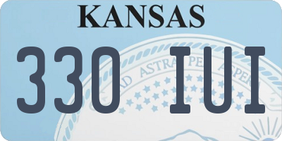 KS license plate 330IUI