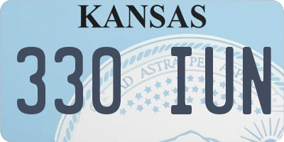 KS license plate 330IUN