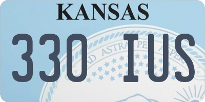 KS license plate 330IUS
