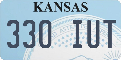 KS license plate 330IUT