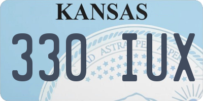 KS license plate 330IUX