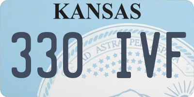 KS license plate 330IVF