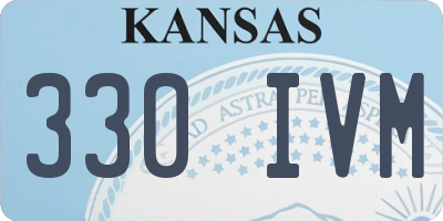 KS license plate 330IVM