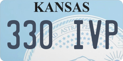 KS license plate 330IVP