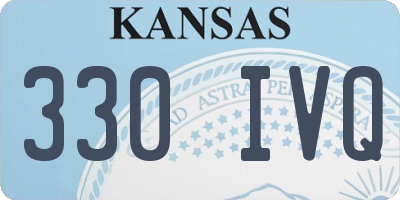 KS license plate 330IVQ