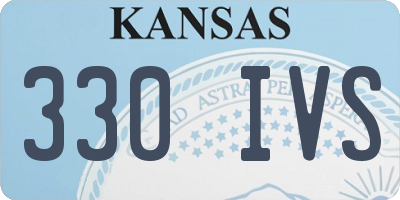 KS license plate 330IVS