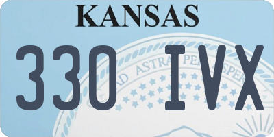 KS license plate 330IVX