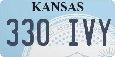 KS license plate 330IVY