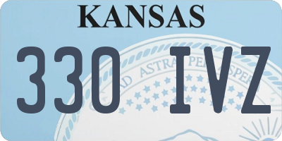 KS license plate 330IVZ