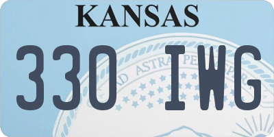 KS license plate 330IWG