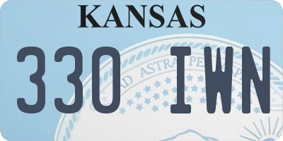 KS license plate 330IWN