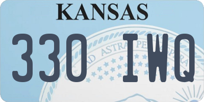 KS license plate 330IWQ