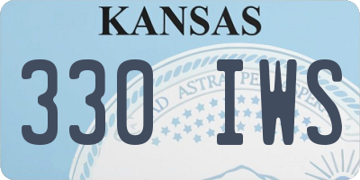 KS license plate 330IWS