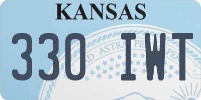 KS license plate 330IWT
