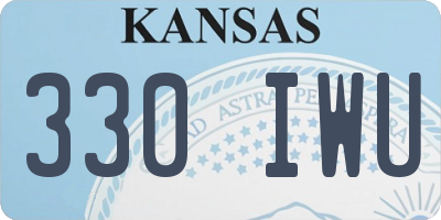 KS license plate 330IWU