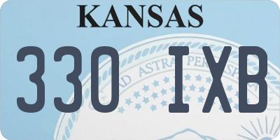 KS license plate 330IXB