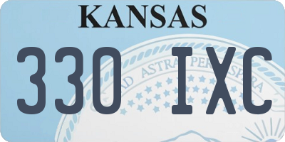 KS license plate 330IXC