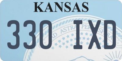 KS license plate 330IXD