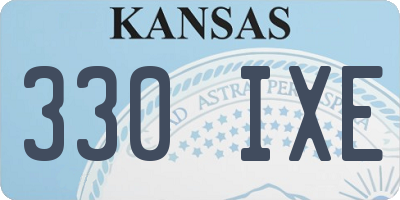 KS license plate 330IXE