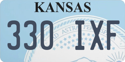 KS license plate 330IXF