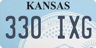 KS license plate 330IXG