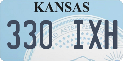 KS license plate 330IXH