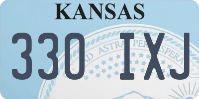 KS license plate 330IXJ