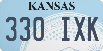 KS license plate 330IXK
