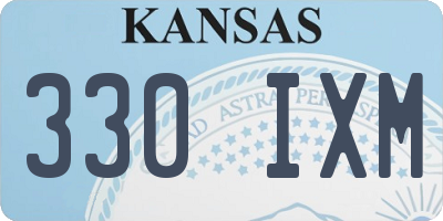 KS license plate 330IXM