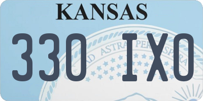 KS license plate 330IXO