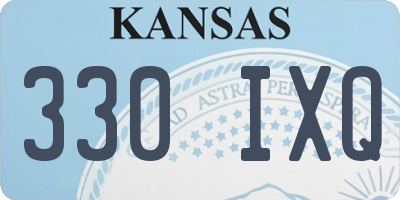 KS license plate 330IXQ
