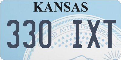 KS license plate 330IXT