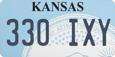 KS license plate 330IXY