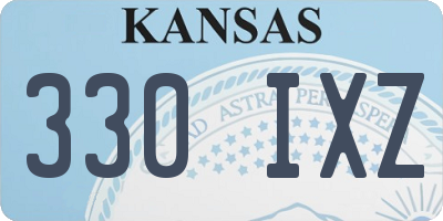 KS license plate 330IXZ