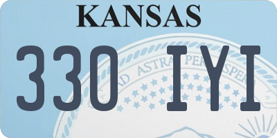 KS license plate 330IYI
